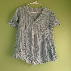 Isabel Maternity by Ingrid & Isabel Striped Button-Down Shirt